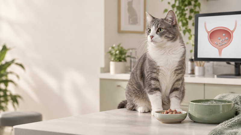 Struvite para gato
