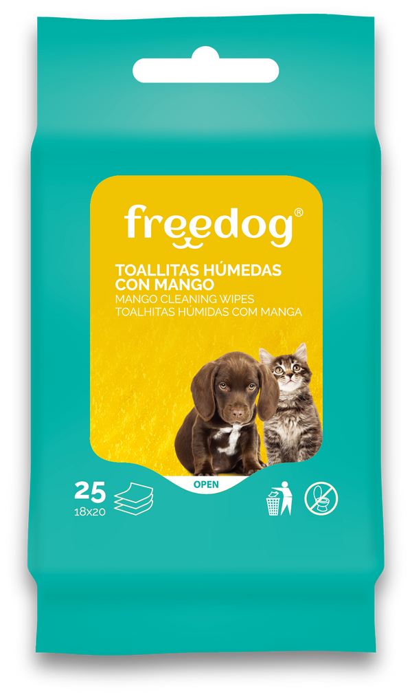 Freeperro Toallitas Humedas Mango Pocket 25 Unidades 18 X 20Cm