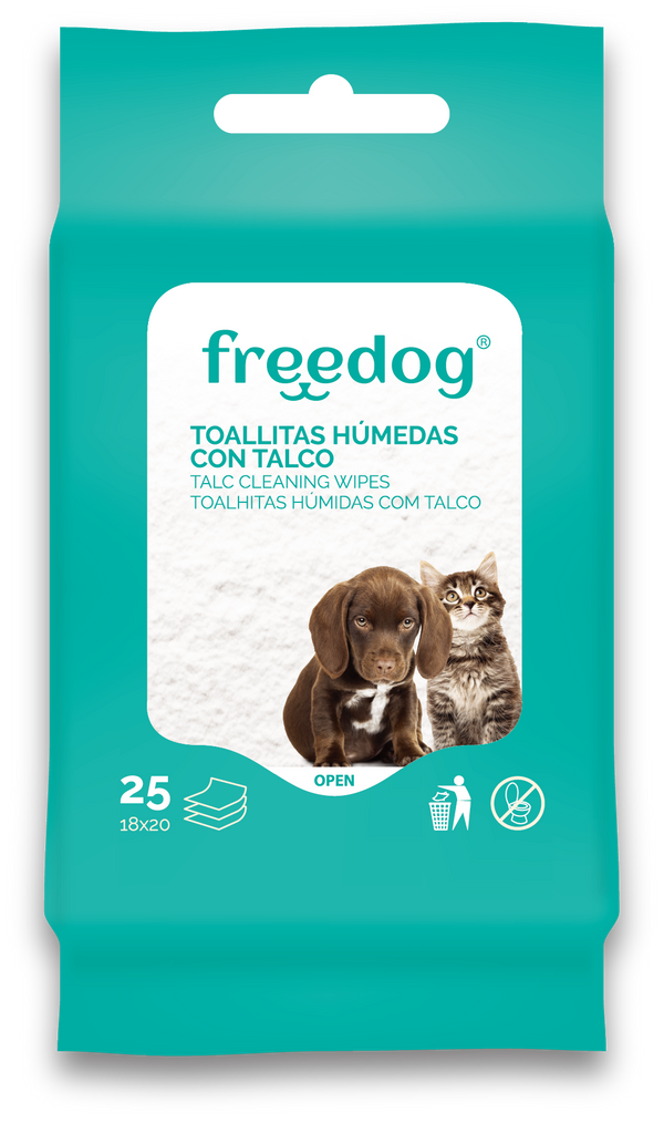 Freeperro Toallitas Humedas Talco Pocket 25 Unidades 18 X 20Cm
