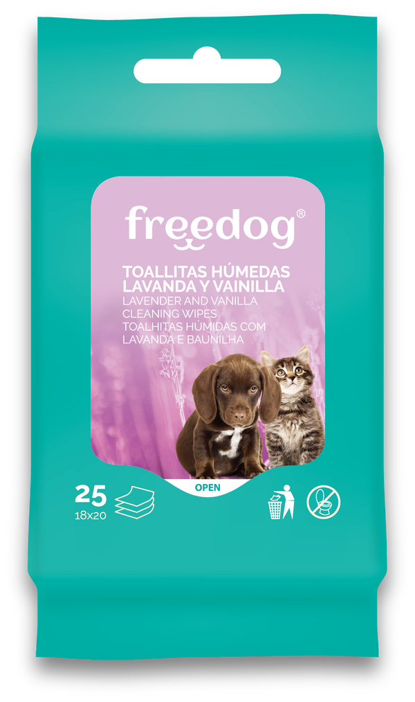Freeperro Toallitas Humedas Lav/Vain Pocket 25 Ud 18X20Cm