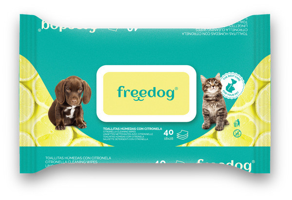 Freeperro Toallitas Humedas Citronela Gde 40 Ud 28 X 18Cm