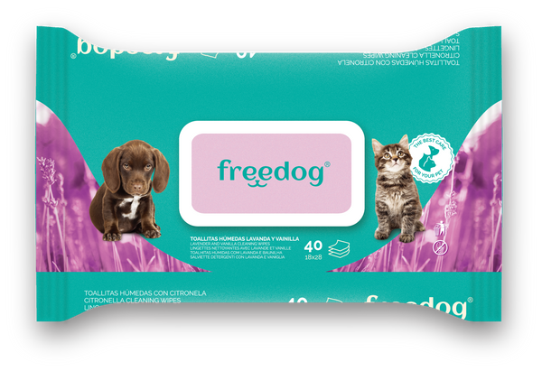 Freeperro Toallitas Humedas Lav/ Vainilla Gd 40 Ud 28 X 18Cm
