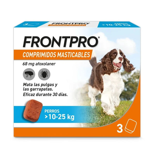 Frontpro 3 Comprimidos Masticables Antiparasitarios Para Perros 10-25Kg