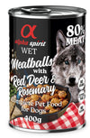 Alpha Spirit Perro Albondigas Venado Romero 6X400Gr