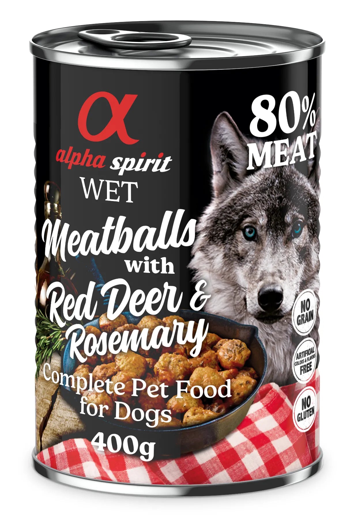 ALPHA SPIRIT CANINE ALBONDIGAS VENADO ROMERO 6X400GR