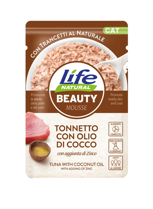 Life Natural Gatos  Beauty Atún Fitness con Aceite de Coco sobre 70gr