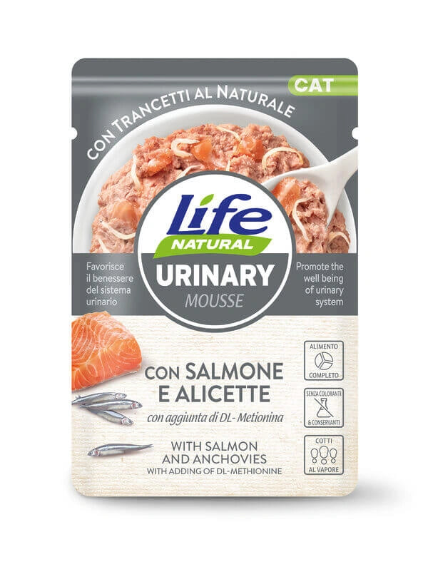 Life Natural Gatos Urinary Salmón con anchoas sobre 70gr