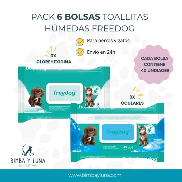 Freeperro Toallitas Pack 3X40Uds Clorhexidina 3X40Uds Oculares