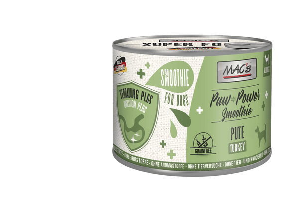 Mac’S Perro Paw Power Smoothie Pavo – Digestión Plus (Alimento Complementario) 6X200Gr
