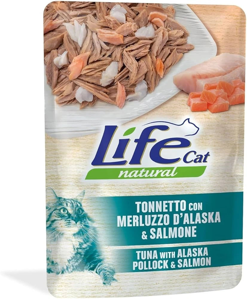 Life Natural Gatos Atún, Merluza y Salmón en Gelatina 70 g