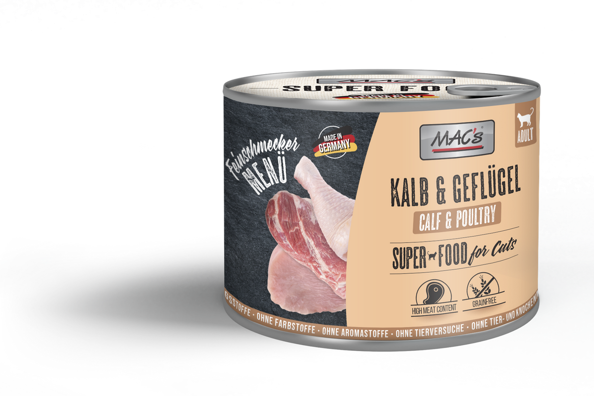 MAC’s Cat «Feinschmecker» Ternera joven y aves 200g
