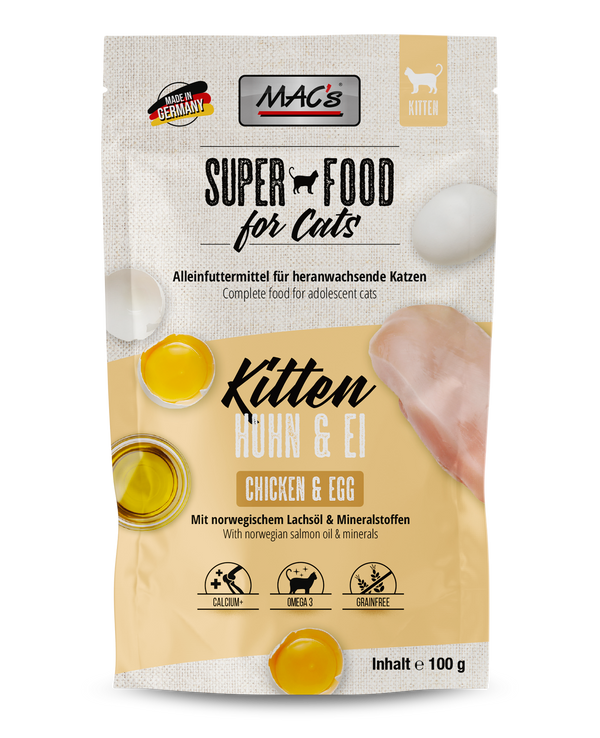 Mac’S Gato Pouch Kitten Pollo Y Huevo 100G