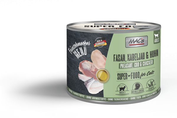 Mac’S Gato «Feinschmecker» Faisán Y Pescado Blanco Con Pollo 200G