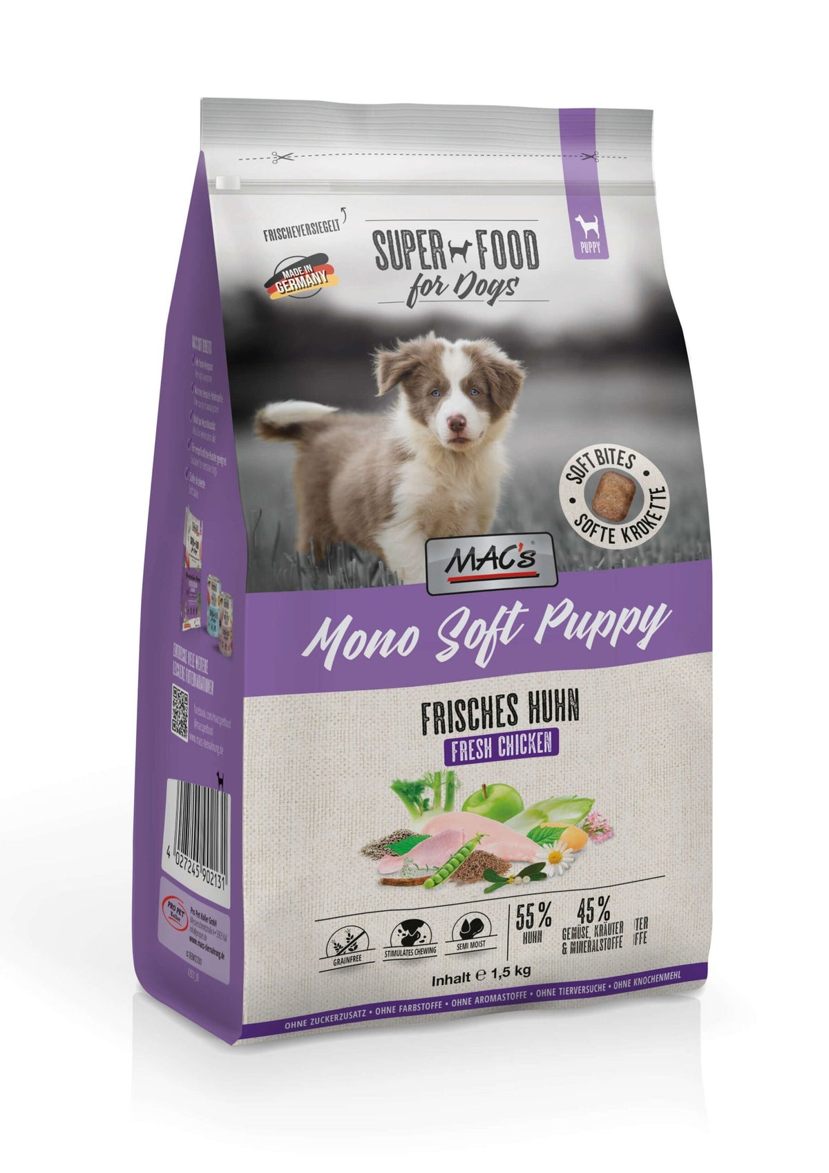 Mac’s Dog Soft Pollo Cachorro 1,5Kg