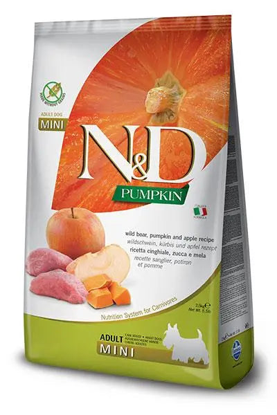 FARMINA ND PERRO PUMPKIN MINI JABALI 800GR
