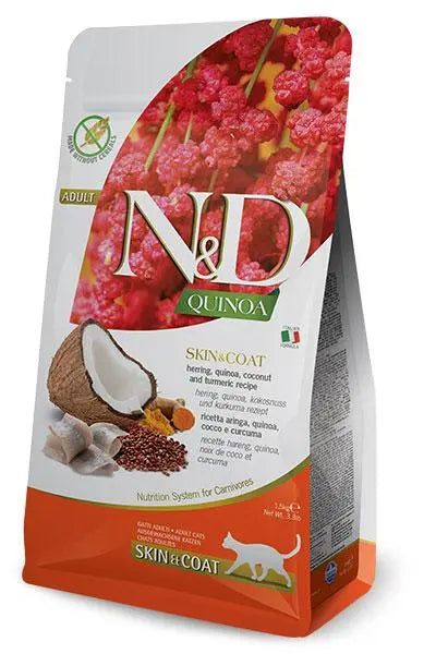 FARMINA ND GATO QUINOA SKIN COAT ARENQUE 1,5KG