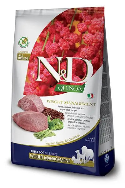 FARMINA ND PERRO QUINOA WEIGHT MANAGEMENT CORDERO 2,5KG