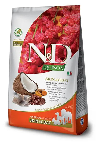 FARMINA ND PERRO QUINOA SKIN COAT ARENQUE 7KG