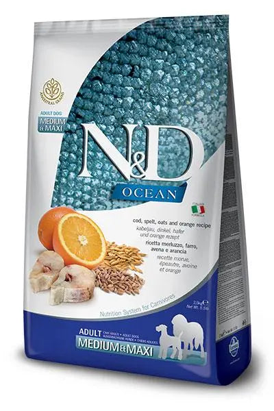 FARMINA ND PERRO OCEAN LOW GRAIN MEDIUM MAXI BACALAO 12KG