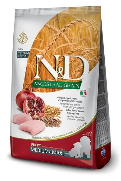 Farmina Nd Perro Cachorro Ancestral Medium Maxi Pollo 12Kg