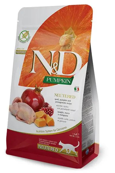 FARMINA ND GATO PUMPKIN NEUTERED CODORNIZ 5KG
