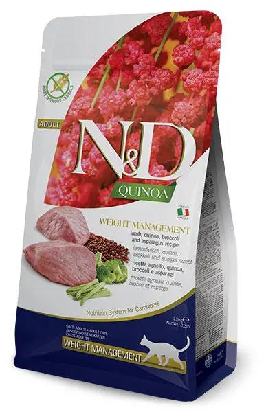 FARMINA ND GATO QUINOA WEIGHT MANAGEMENT CORDERO 5KG