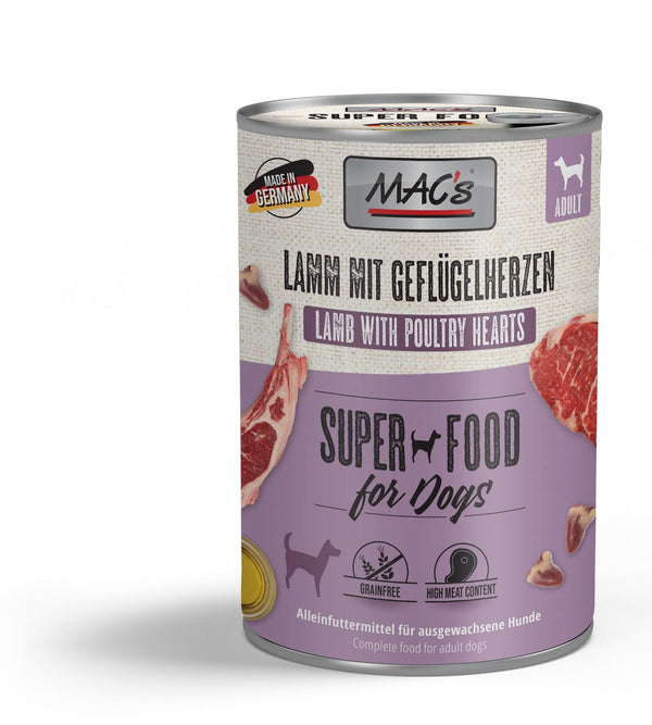 Mac’S Perro Cordero Y Corazones De Aves 6X400Gr
