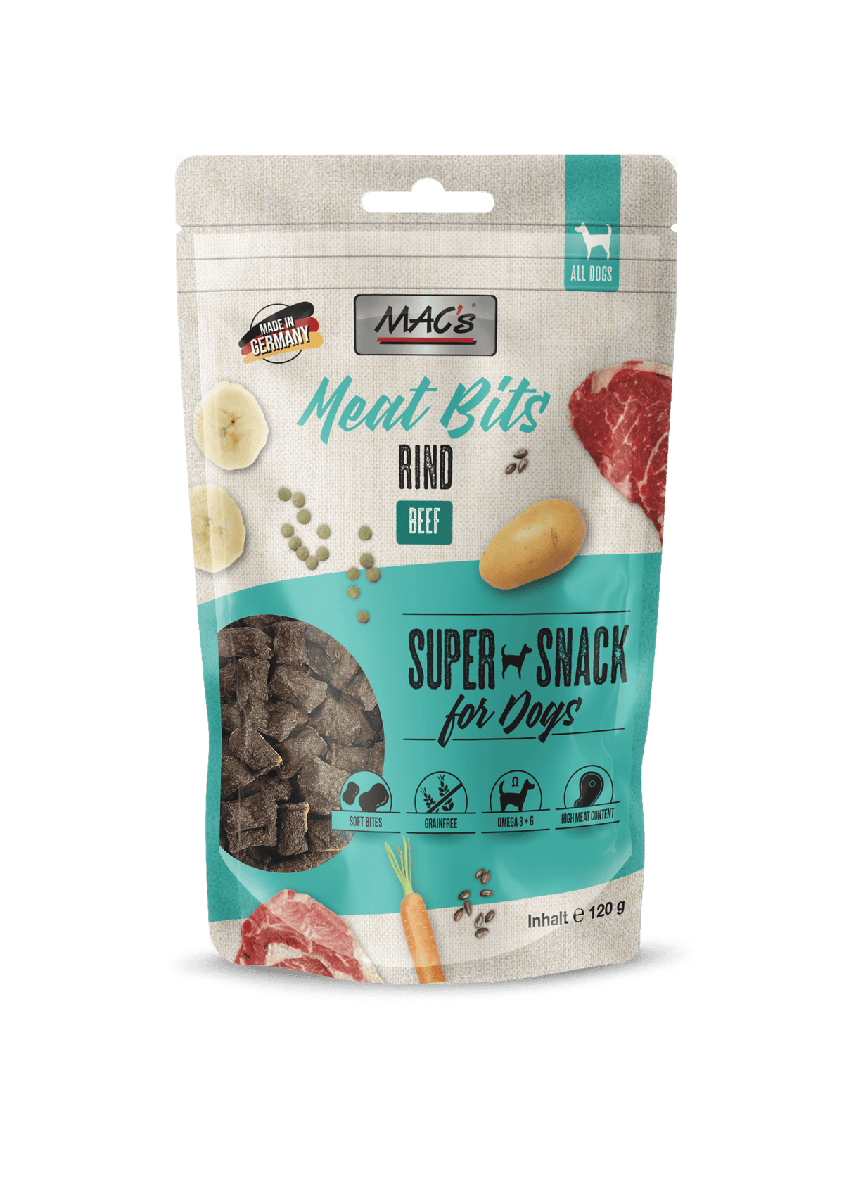 MACs Dog Meat Bits Ternera 9x120Gr