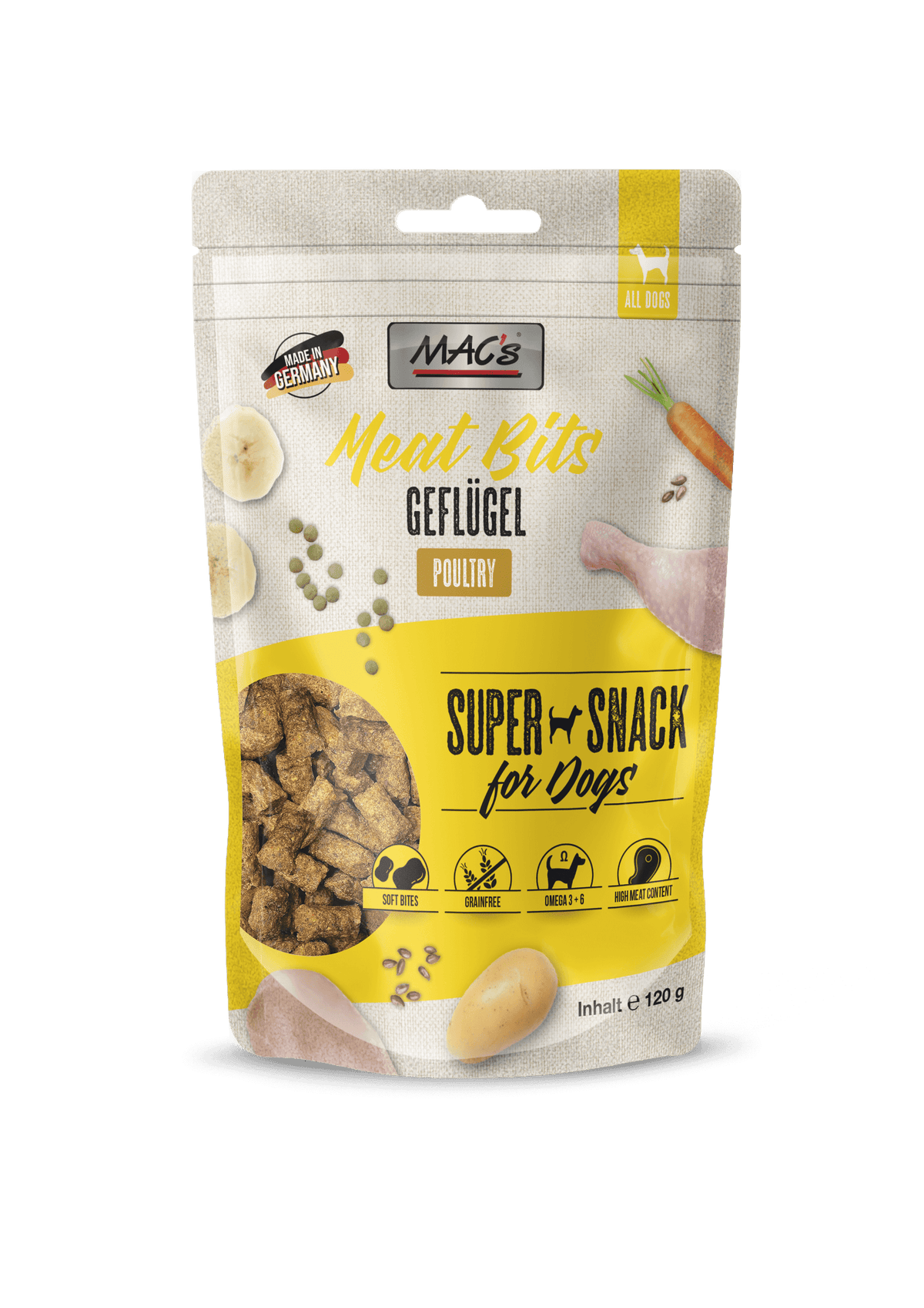MACs Dog Meat Bits Aves 9x150Gr