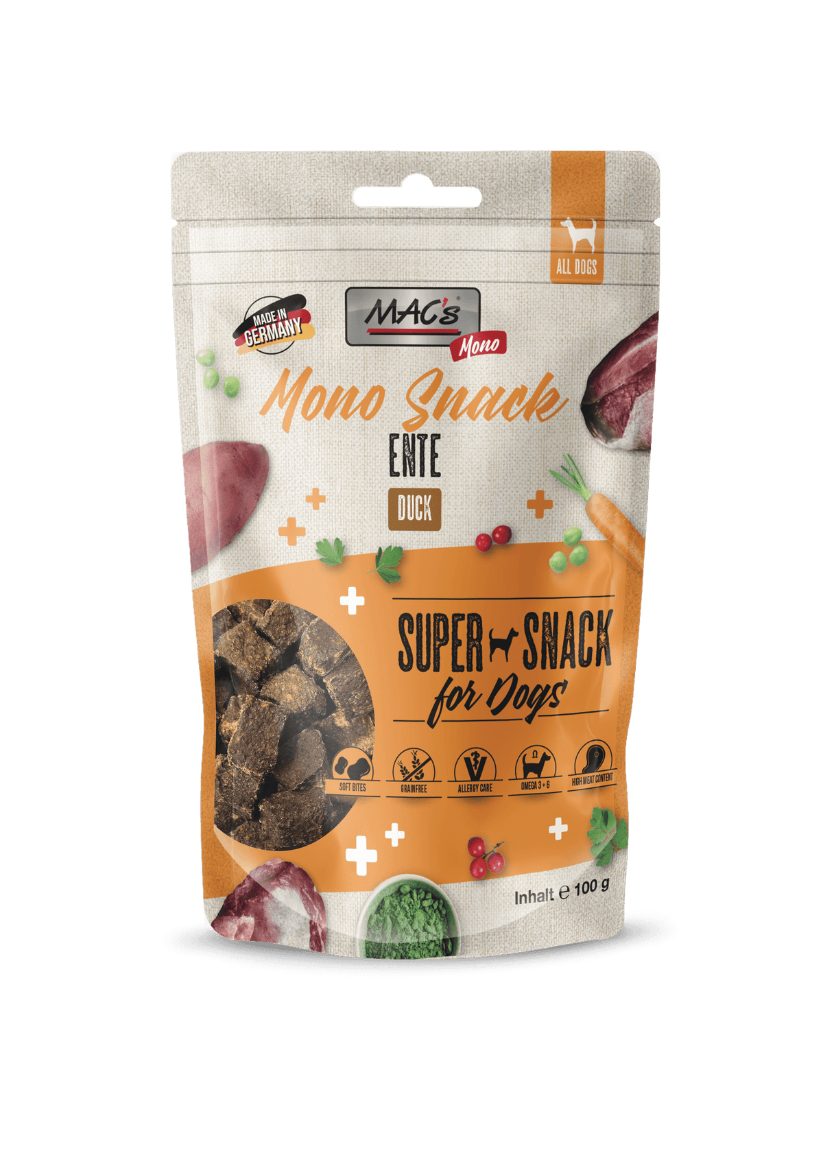 MACs Dog Mono Snack Pato 9x100Gr