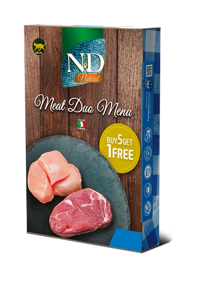 Farmina N&D Gato Natural Meat Duo Menu 6X70Gr