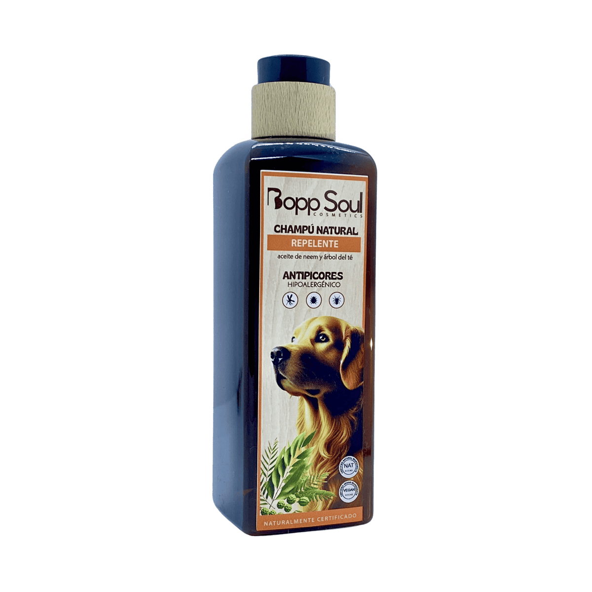 BOOP SOUL CHAMPÚ REPELENTE ACEITE DE NEEM Y ÁRBOL DEL TÉ ANTIPICORES HIPOALERGÉNICO 300ML