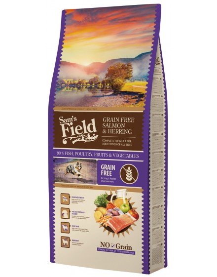 Sam's Field Perro Salmón y patatas