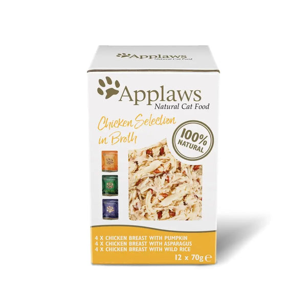 Applaws Gato Sobre Caldo Pollo Multipack 12X70
