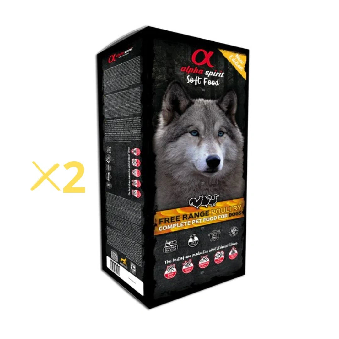 ALPHA SPIRIT ADULT AVE CORRAL PIENSO SEMIHÚMEDO CAJA 2X9KG