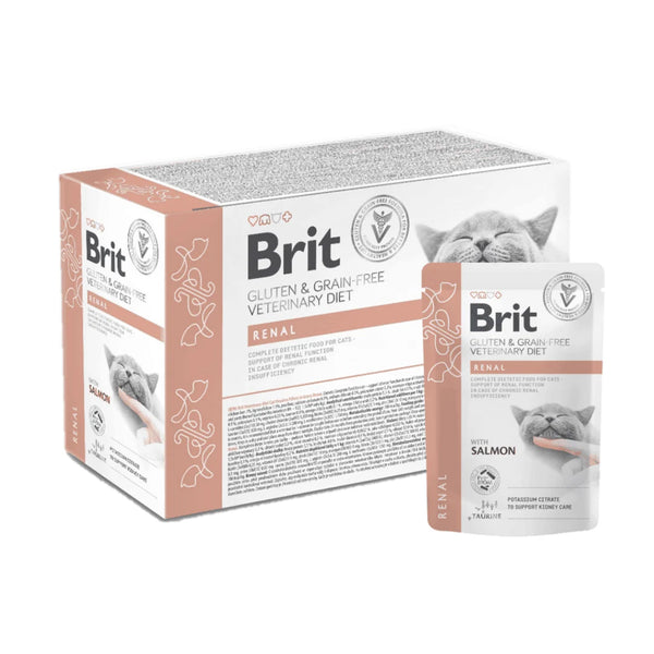 Brit Comida Humeda Gf Dietaa Gato Pouch Filetes En Salsa Renal 12X85 G