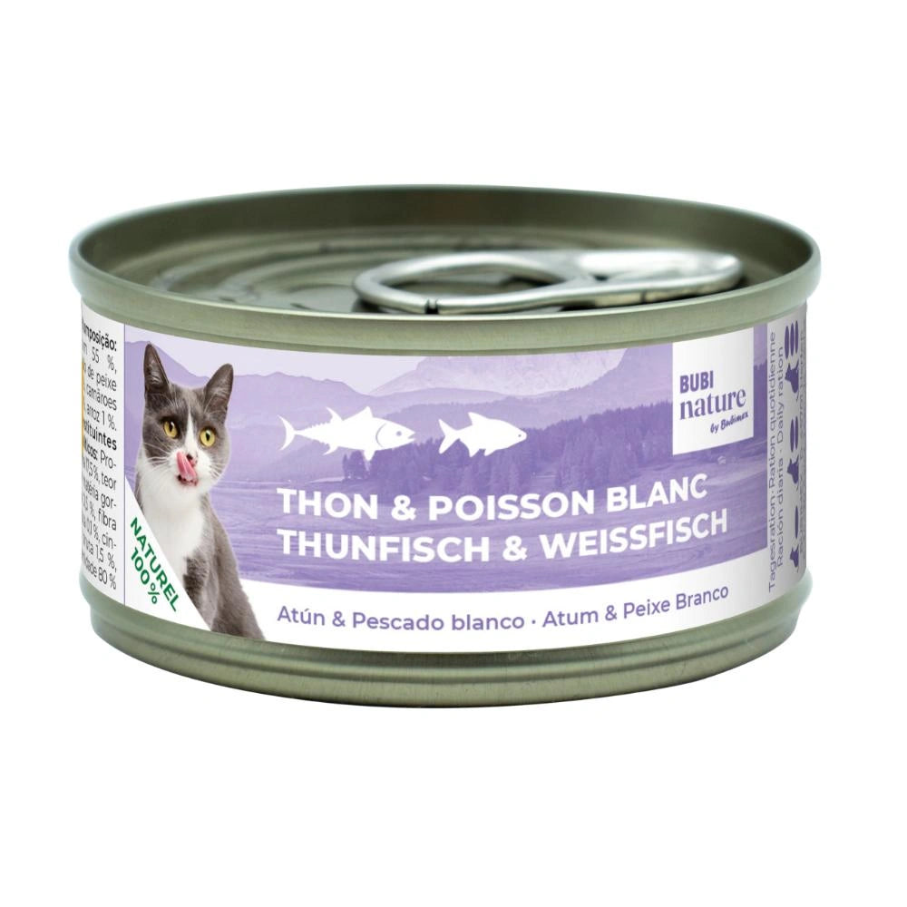 Bubi Nature Gato Atún Y Pescado Blanco 24x70gr