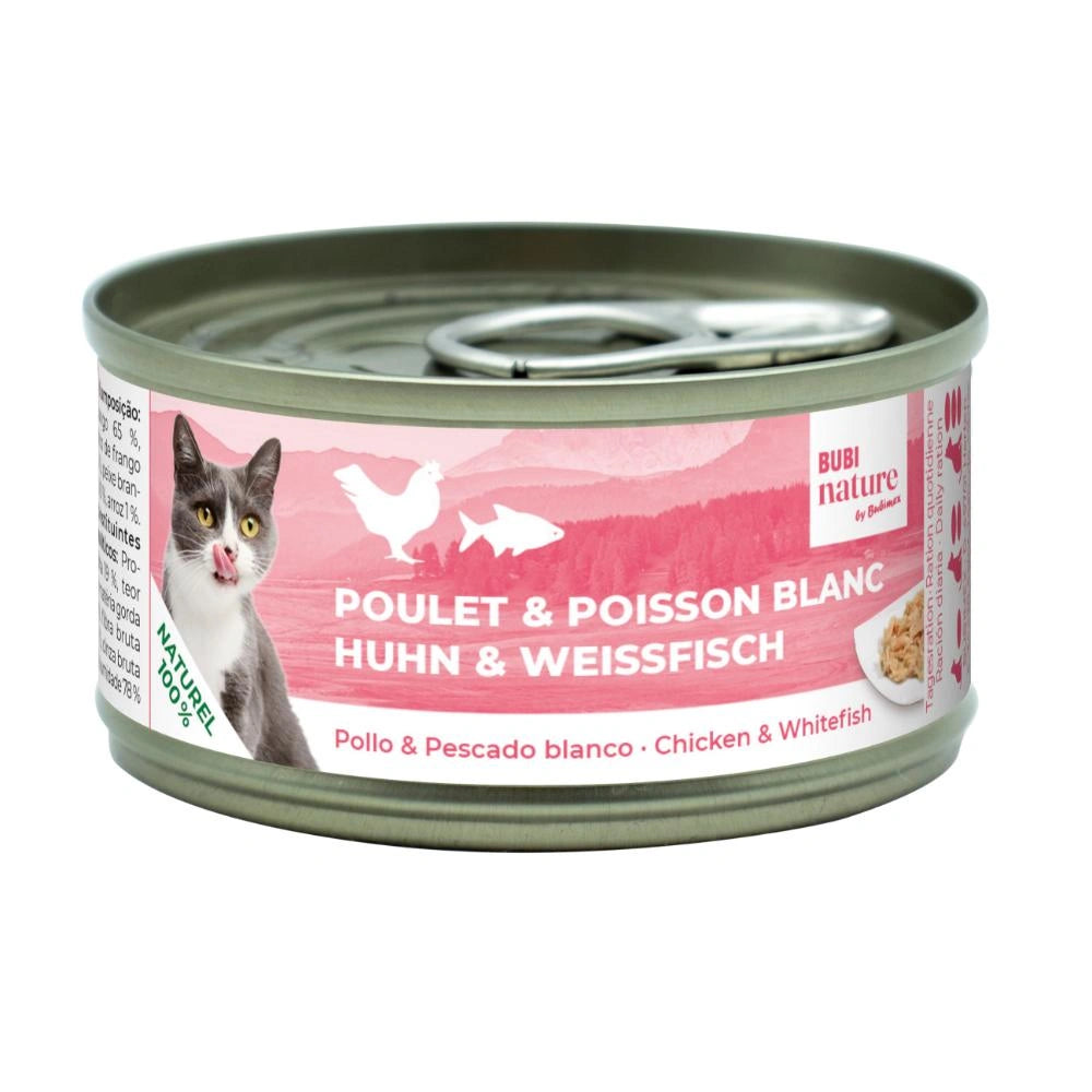 Bubi Nature Gato Pollo Y Pescado Blanco 24x70gr