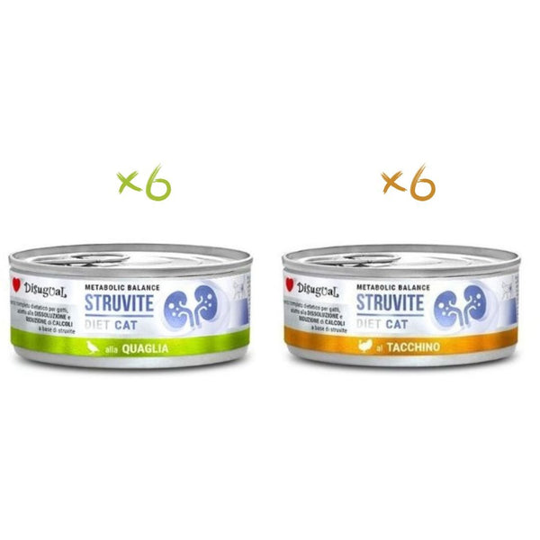Disugual Struvite Gato Pack 12X85Gr Varios Sabores: Pavo Y Codorniz