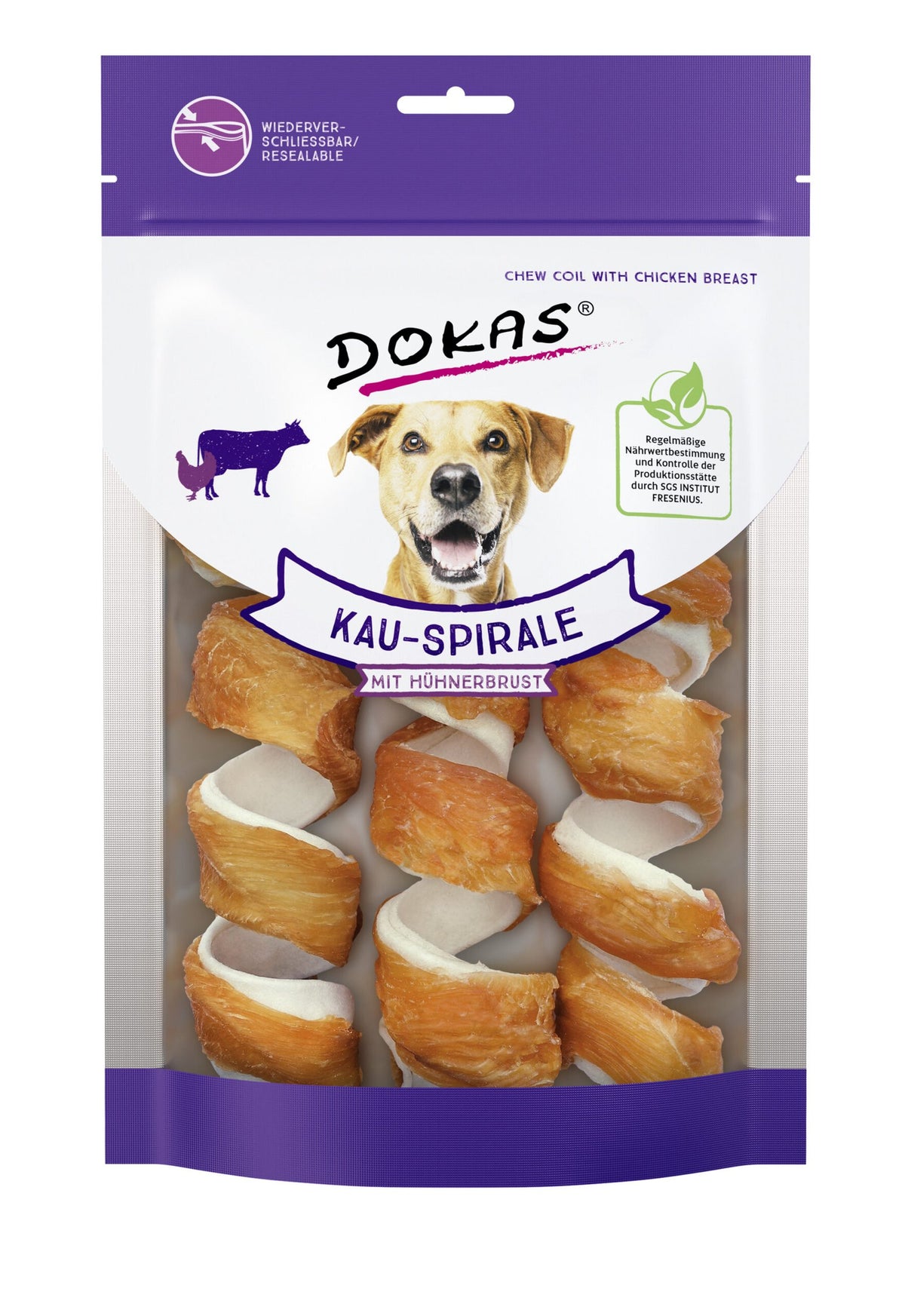 DOKAS Espiral de buey con pechuga de pollo (3pcs) 8×110 gr