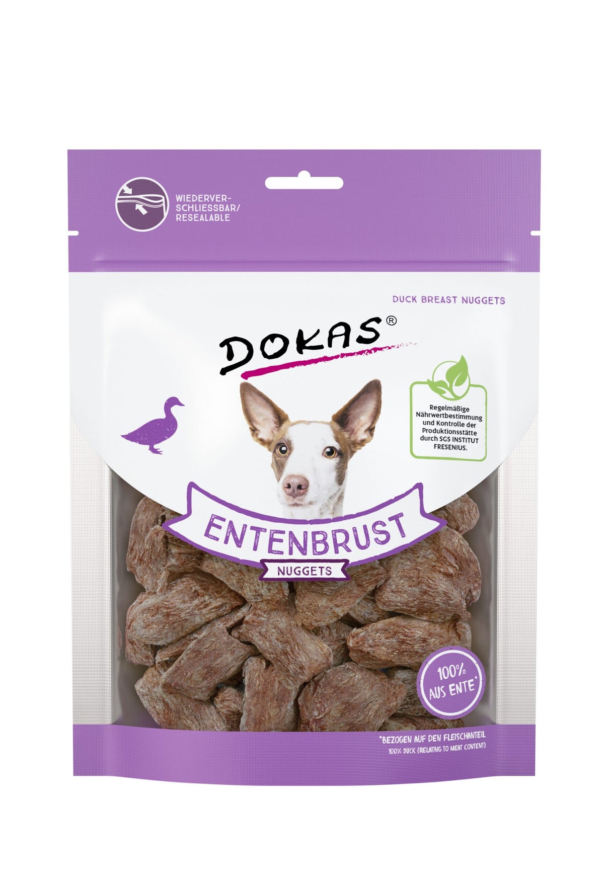 DOKAS Nuggets de pechuga de pato liofilizados 10x110gr