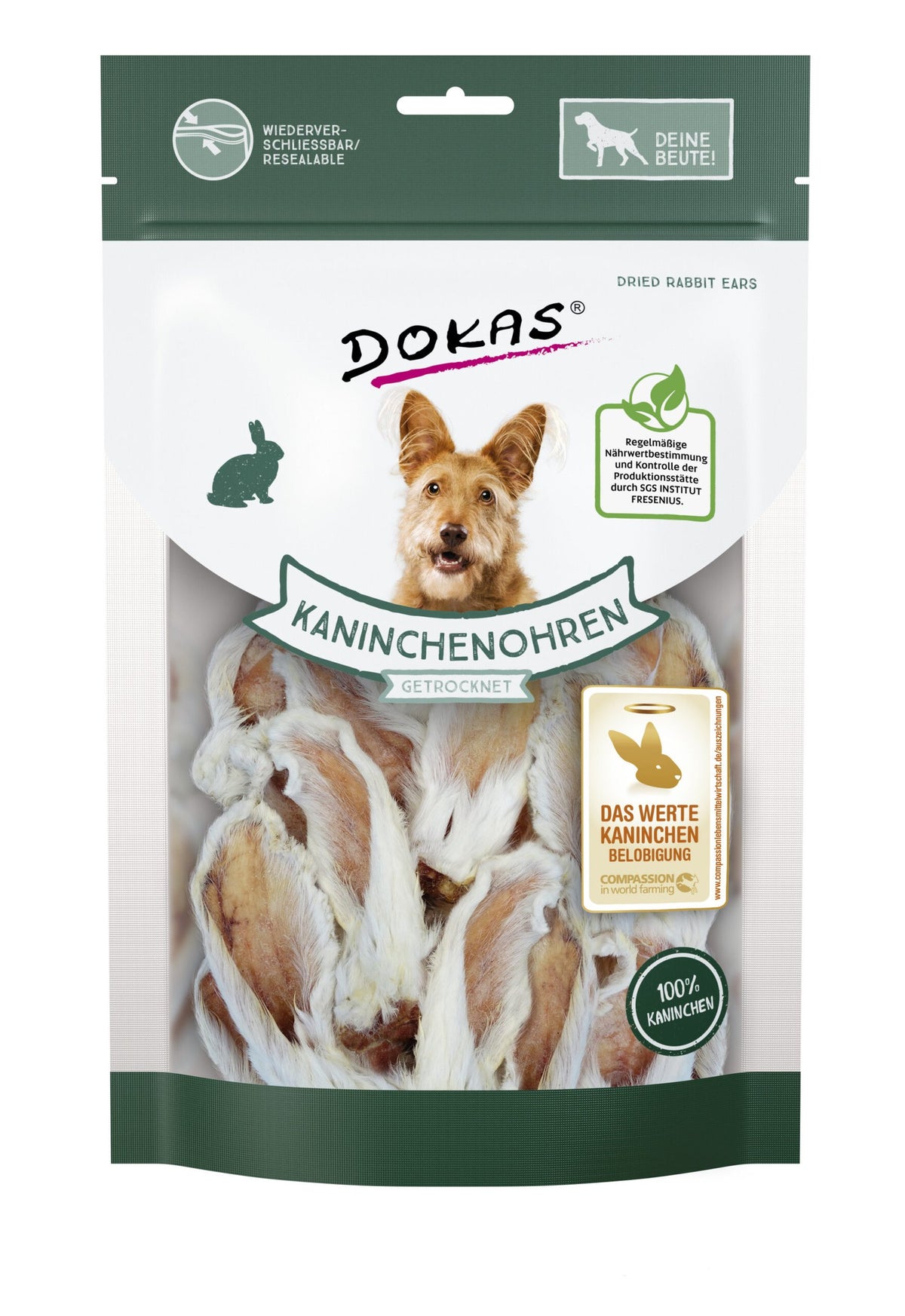 DOKAS Orejas de conejo con pelo 7x100gr