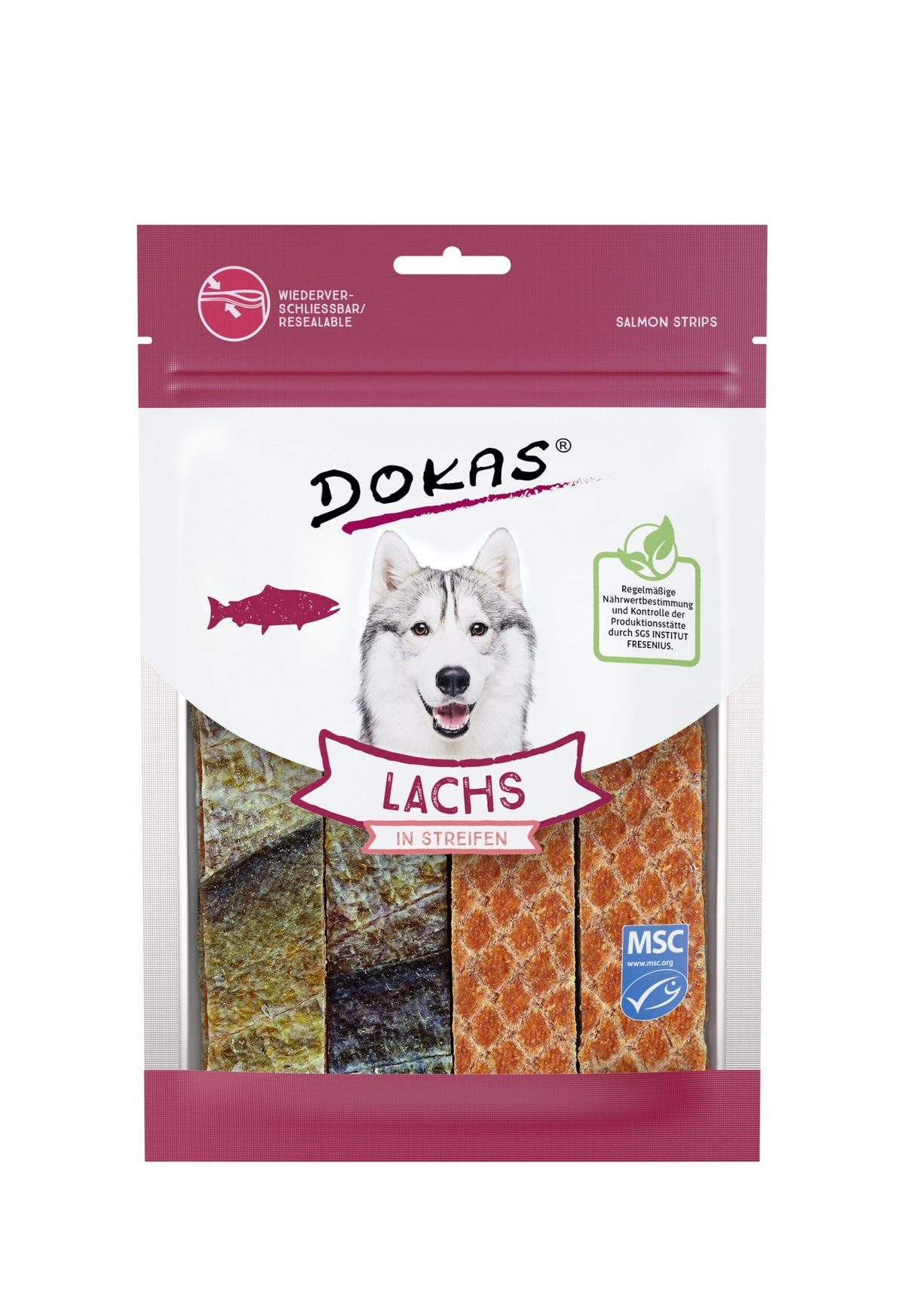 DOKAS Tiras de salmón 8×100 gr