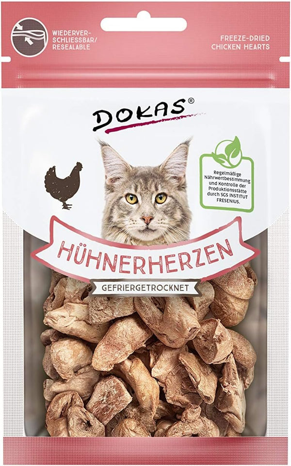 Dokas Gato Corazones De Pollo Liofilizados 6X15Gr