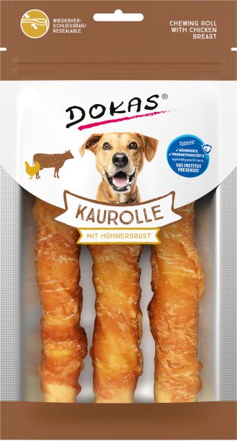 Dokas Rollito Masticable Con Pechuga De Pollo Mediano (3 Pcs) 6X150Gr
