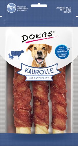 Dokas Rollito Masticable Con Pechuga De Pato Mediano (3 Pcs) 6X150Gr
