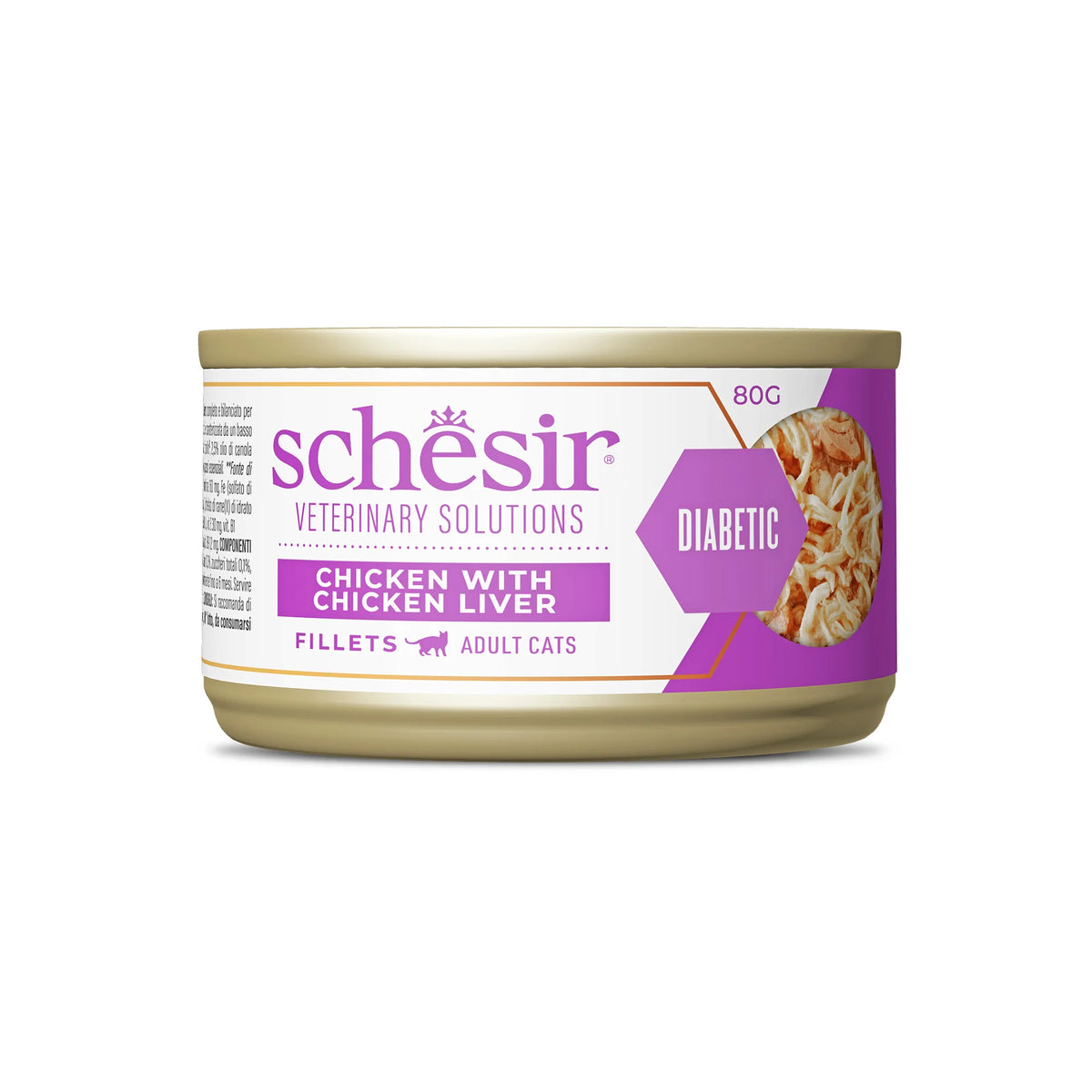 SCHESIR DIETA GATO DIABÉTICO FILETES DE POLLO 8X80GR