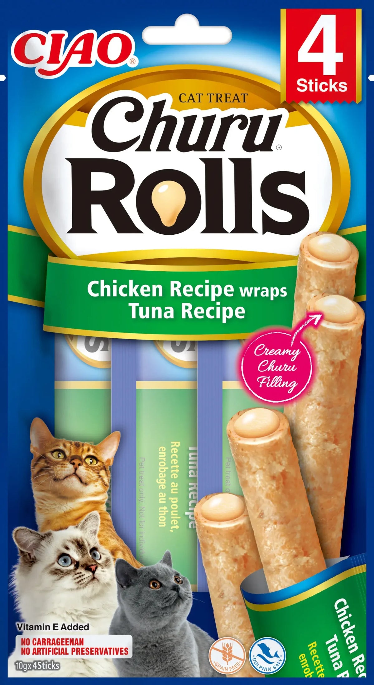 CHURU CAT ROLLS RECETA DE