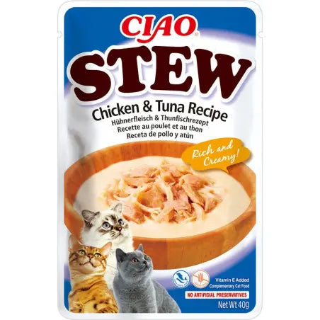 Churu Gato Pouch Chicken And Tuna Stew 12X40Gr