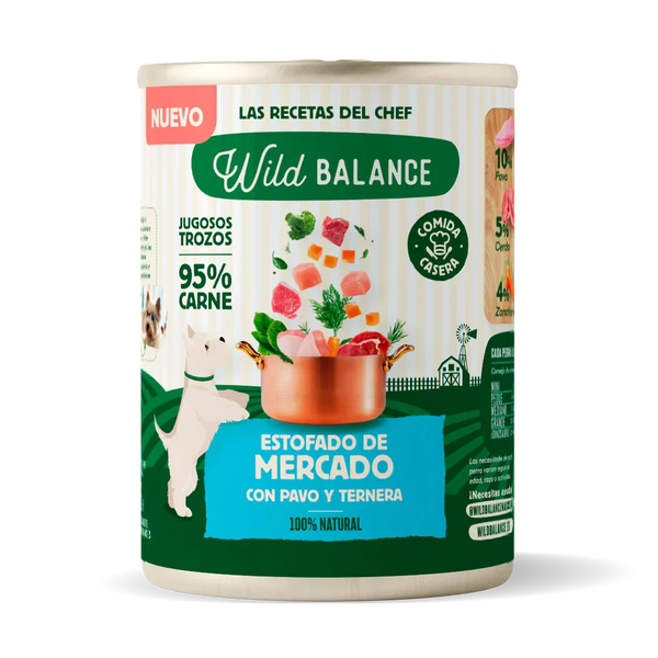 Wild Balance Perro Recetas Del Chef Pavo Y Ternera 400Gr